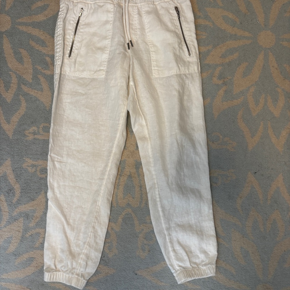 Athleta Cream Sweatpants Relaxed Fit Joggers